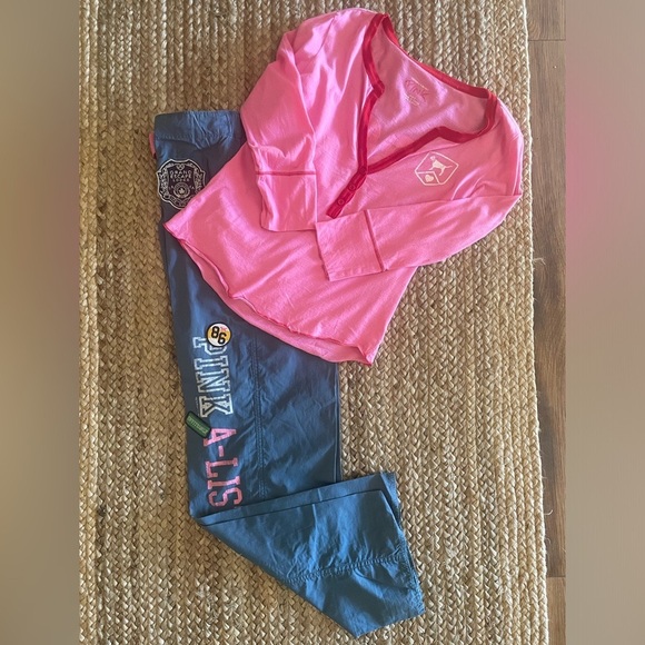 PINK Victoria's Secret Other - Vintage Victorias Secret PINK Pajamas Set Xs/S